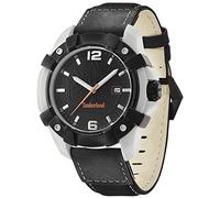 Timberland Chocorua Herren-Quarzuhr mit schwarzem Zifferblatt Analog-Anzeige und schwarz Lederband 13326JPGYB/02B