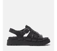 Timberland Womens Fisherman Sandal blk full grain 7 Wide Fit