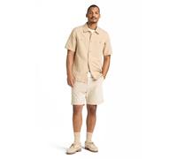 Timberland Cotton Linen Ss Utility Overshirt Medium Beige Größe: L | Casual hemden Outlet | Herren | Weiß