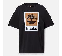 Timberland - Dunstan Oversize-T-Shirt für Damen in Schwarz, Damen, Schwarz, Größe: XXS