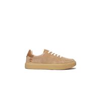 Timberland Womens Low Lace UP Sneaker medium beige suede 7.5 Wide Fit