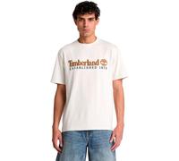 Timberland Mens Short Sleeve Embroidered Tee vintage white XXL