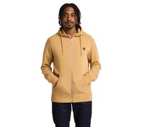 Timberland Mens Brushed Back Full Zip Hoodie light wheat b M