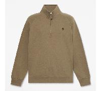 Timberland - Exeter River Sweatshirt mit gesticktem Logo und Viertelreißverschluss für Herren in Dunkelgrün, Herren, Grün, Größe: L