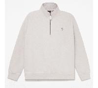 Timberland - Exeter River Sweatshirt mit gesticktem Logo und Viertelreißverschluss für Herren in Hellbeige, Herren, Beige, Größe: S