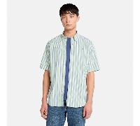 Timberland - Gestreiftes kurzärmeliges Hemd für Herren in Grün, Herren, Grün, Größe: XL