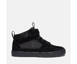 Timberland - Halbhoher Stone Jump Sneaker mit Klettverschluss für Kinder in Schwarz, Schwarz, Größe: 37