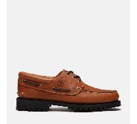 Timberland - Handgenähter Timberland Authentic 3-Ösen-Bootsschuh für Herren in Braun, Herren, Braun, Größe: 43.5
