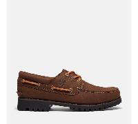 Timberland - Handgenähter Timberland Authentic 3-Ösen-Bootsschuh für Herren in Dunkelbraun, Herren, Braun, Größe: 49