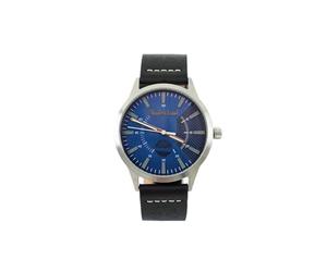 Timberland Hempstead Herren Armband Uhr Analog 40mm Edelstahl/Leder Blau-Schwarz, Wasserdichtigkeit: 5 bar, TDWGA2103602