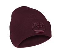 Timberland Herren 3D Tonal Embroidery Winter Beanie-Mütze, Burgunder, Einheitsgröße