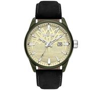 Timberland Herren Analog Quarz Uhr mit Leder Armband TBL15576JLGN.14, Black