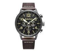 Timberland Herren Analog Quarz Uhr mit Leder Armband TDWGF2182404, braun, Modern