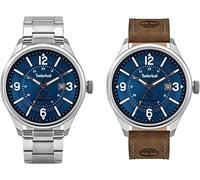 Timberland Herren Analog Quarz Uhr mit Metall Armband TBL14645JYS.03MAS, Silber