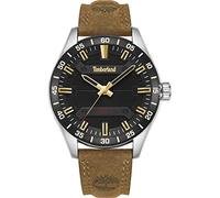 Timberland Herren Armbanduhr Calverton in der Farbe Schwarz mit Lederarmband, Gehäusedurchmesser: 46 mm, TDWGA2201201