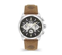 Timberland Herren Armbanduhr Hadlock in der Farbe Braun mit Lederarmband, Gehäusedurchmesser: 46 mm, TDWGF2200704
