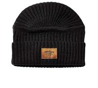 Timberland Herren Gerippte Beanie Baskenmütze, Schwarz, Einheitsgröße