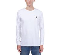 Timberland Herren Oyster River TFO Chest Logo Long Sleeve Tee (Reg) White Kurzarm Shirt, XL