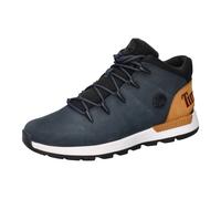 Sneaker TIMBERLAND "SPRINT TREKKER - MID LACE SNEAKER", Herren, Gr. 43,5, blau (navy, wheat), Leder, Schuhe Sneaker, Winterschuhe, Sneakerboots, Winterboots, Topseller (88928711-43,5) navy, wheat