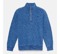 Timberland - Indigoblaues Sweatshirt mit Viertelreißverschluss für Herren in Blau, Herren, Blau, Größe: M