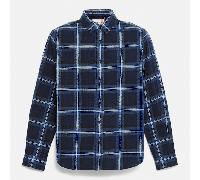 Timberland - Kariertes Flanellhemd für Herren in Dunkelblau, Herren, Blau, Größe: S