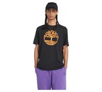 Timberland Herren T-Shirt Kennebec River – Baum-Logo, Kurzarm – Schwarz S