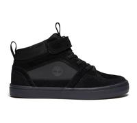 Timberland Kids Mid Hook & Loop Sneaker blksuede wblk 4.5