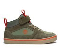 Timberland Kids Mid Hook & Loop Sneaker ltgrnsde wdkgrn 1.5