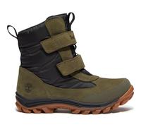 Timberland Kids Mid Hook & Loop Waterproof Snow Boot dk grn suede 1.5