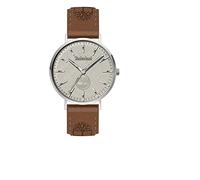 Timberland Kinsley Herren Armband Uhr Analog 42mm Edelstahl/Leder Braun-Silber, Wasserdichtigkeit: 5 bar, TDWGA2103701