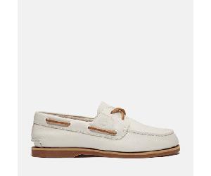 Timberland - Klassischer Timberland Bootsschuh für Damen in Weiß, Damen, Weiß, Größe: 37.5