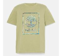 Timberland - Kurzärmeliges T-Shirt mit Wasser-Logoprint für Herren in Grün, Herren, Grün, Größe: XL