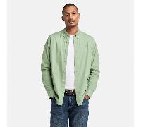 Timberland - Langärmeliges Hemd aus Stretch-Popeline für Herren in Grün, Herren, Grün, Größe: 3XL