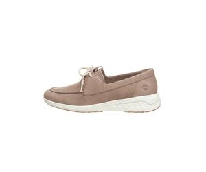 Timberland Leder-Mokassins "Bradstreet Ultra" in Taupe - Weite W - Größe 36 | Damen Schuhe Halbschuhe