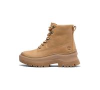 Schnürstiefelette TIMBERLAND "ROXIE LANE MID LACE UP BOOT", Damen, Gr. 38,5, braun (wheat full grain), Leder, Schuhe, Winterschuhe, Winterstiefel, Schnürboots, Winterboots (36856029-38,5) wheat full g