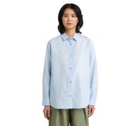 Timberland Linen Blend Long-sleeve Shirt Medium Blue Größe: S | Longsleeves Outlet | Damen | Blau