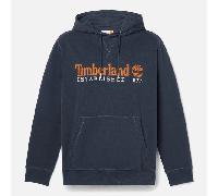 Timberland - Loopback-Hoodie mit aufgesticktem „Established 1973"-Logo für Herren in Dunkelblau, Herren, Blau, Größe: S