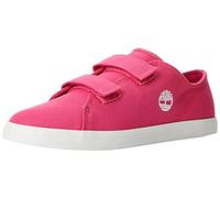 Timberland Low Hook & Loop Sneaker, Newport Bay Bright PINK Canvas, 2