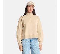Timberland - Lush Sweatshirt mit Viertelreißverschluss für Damen in Beige, Damen, Beige, Größe: S