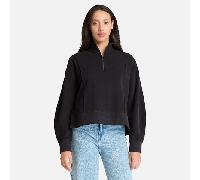 Timberland - Lush Sweatshirt mit Viertelreißverschluss für Damen in Schwarz, Damen, Schwarz, Größe: S