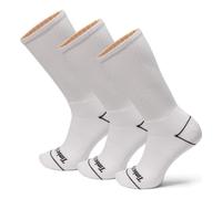 Freizeitsocken TIMBERLAND "BOWDEN 3PP Bowden Crew FC Crew with", Herren, Gr. M, weiß, Obermaterial: 66% Baumwolle, 28% Polyester, 3% Elasthan, 3% Nylon, Socken (23290901-M) weiß