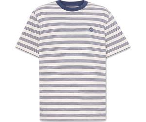 Timberland Mens 4 Rows Striped Short Sleeve Tee vntgwht-ocnayd XL