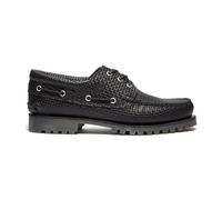 Timberland Mens Boat Shoe black f grain w dk brown 10.5 Wide Fit