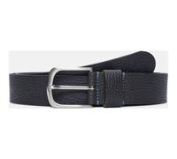 Timberland Mens Canyon Lake Embossed Leather Belt navy blue S