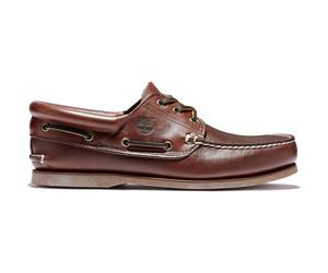 Timberland Mens Classic Boat 3 Eye Padded Collar brown 13 Wide Fit