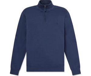 Timberland Mens Cotton 1/4 Zip Sweater dark sapphire S