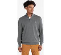 Timberland Mens Cotton YD 1/4 Zip Sweater dark grey hther XXL