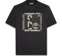 Timberland Mens "double Logo" Short Sleeve Graphic Tee black M