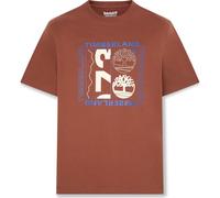 Timberland Mens "double Logo" Short Sleeve Graphic Tee brownout XL