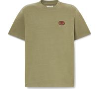 Timberland Mens Leather Badge HW Short Sleeve Tee deep lichen grn S